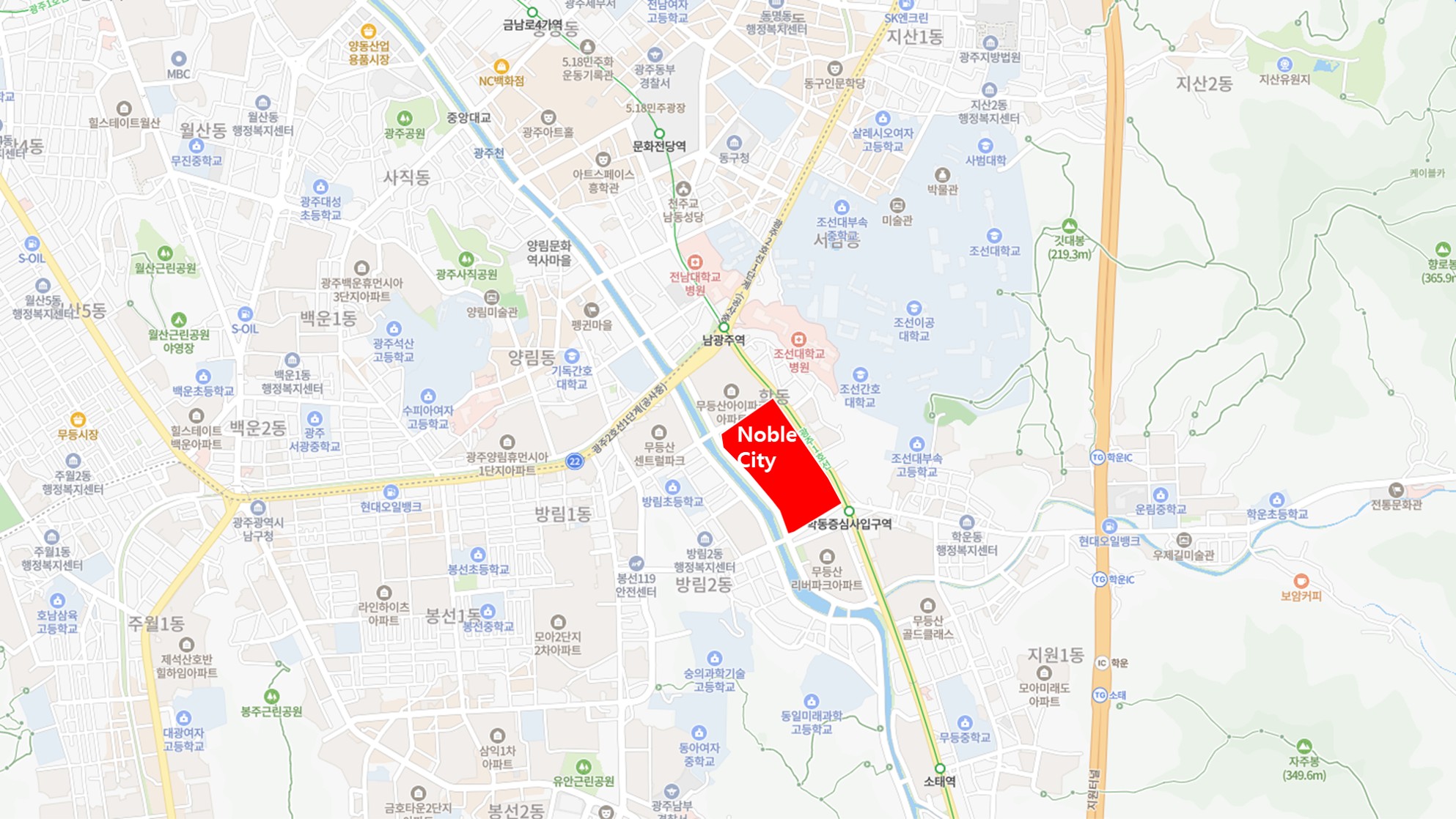 학동4구역 입지 지도